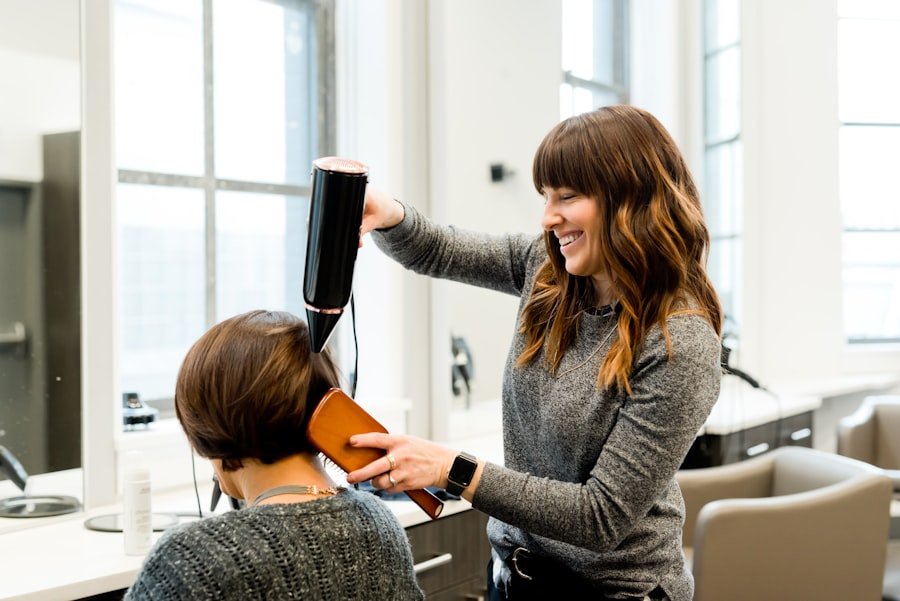 Elegant hair styling result